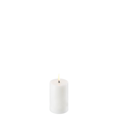 Uyuni stompkaars pillar candle 5 x 7,5 cm Nordic White